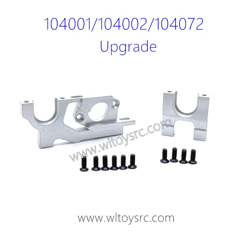 WLTOYS 104001 104002 104072 Upgrade Adjustable Motor Holder Al. Silver