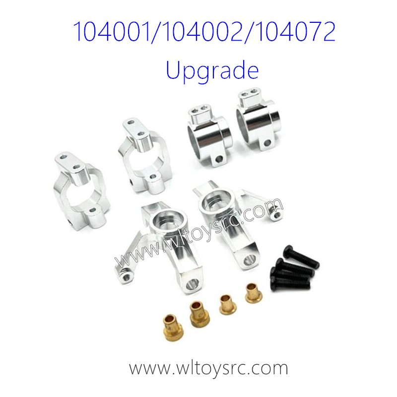WLTOYS 104001 104002 104072 Upgrades Front and Read Wheel Cup Silver
