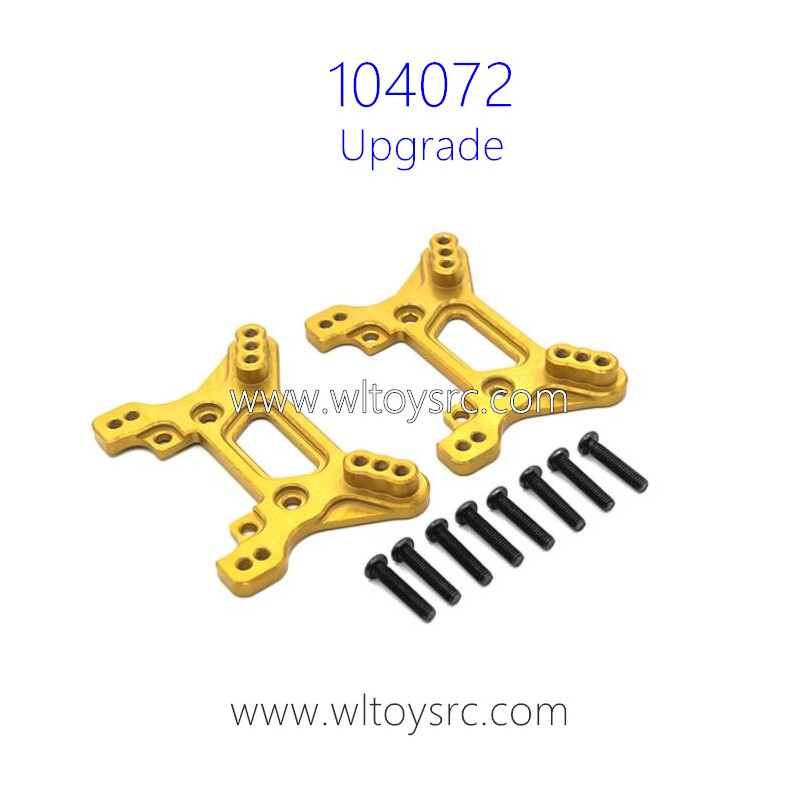 WLTOYS 104072 Upgrade Parts Front and Rear Shock Tower Metal Gold
