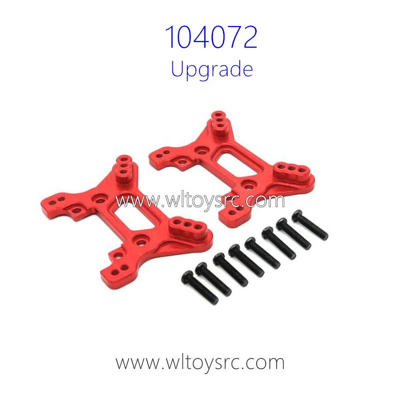 WLTOYS 104072 Upgrade Parts Front and Rear Shock Tower Metal Red