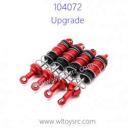 WLTOYS 104072 Upgrade Parts Front and Rear Shock Absorber Red