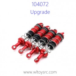 WLTOYS 104072 Upgrade Parts Front and Rear Shock Absorber Red