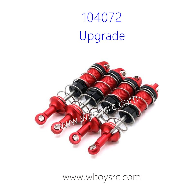 WLTOYS 104072 Upgrade Parts Front and Rear Shock Absorber Red