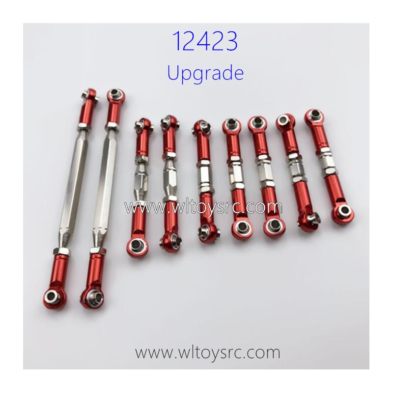 WLTOYS 12423 Upgrade Parts Metal Connect Rod set Red