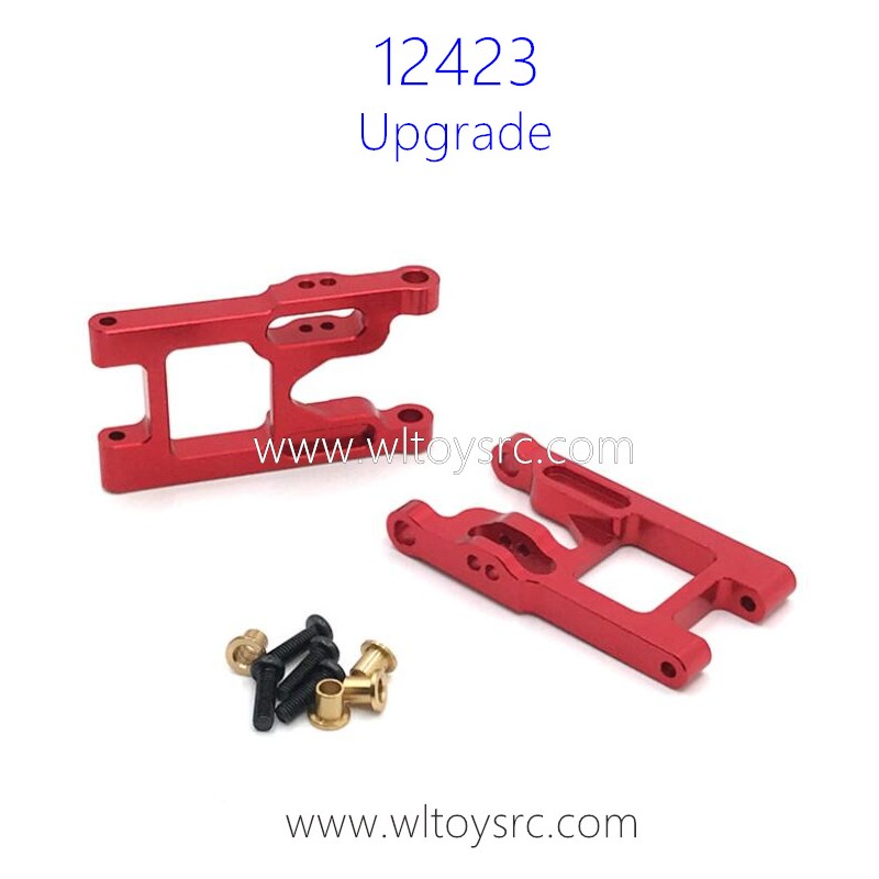WLTOYS 12423 1/12 Upgrades Parts Front Swing Arm Metal Red