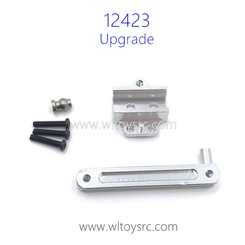 WLTOYS 12423 1/12 Upgrades Parts Steering Set Silver