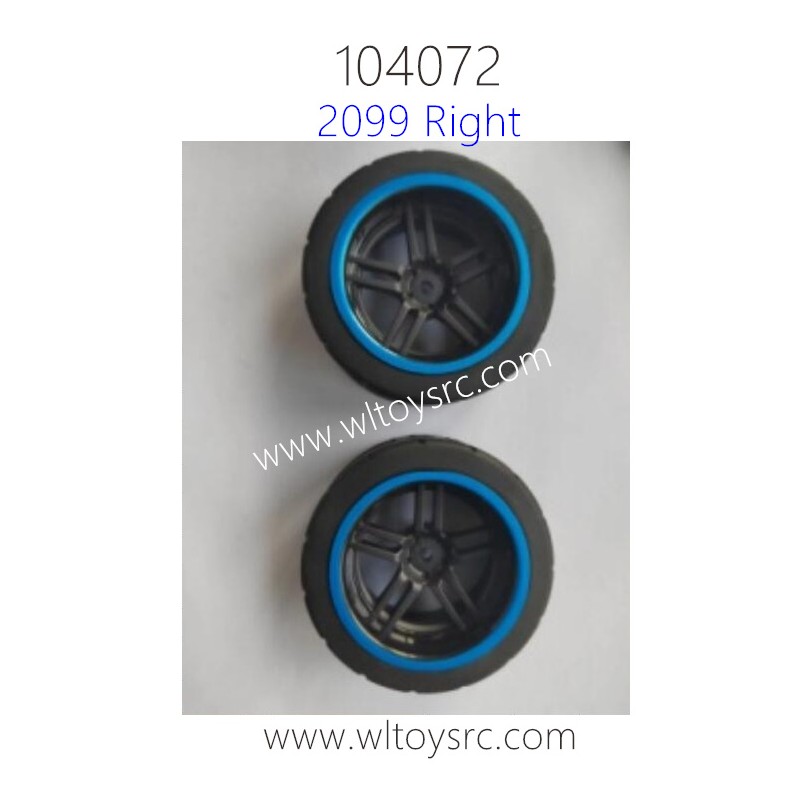 WLTOYS 104072 1/10 Drift Racing Car Parts 2099 Right Wheels