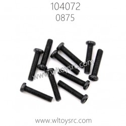 WLTOYS 104072 Parts 0875 Round head Phillips machine screw 3X14PM D5