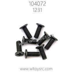 WLTOYS 104072 Parts 1231 Phillips countersunk head machine Screw