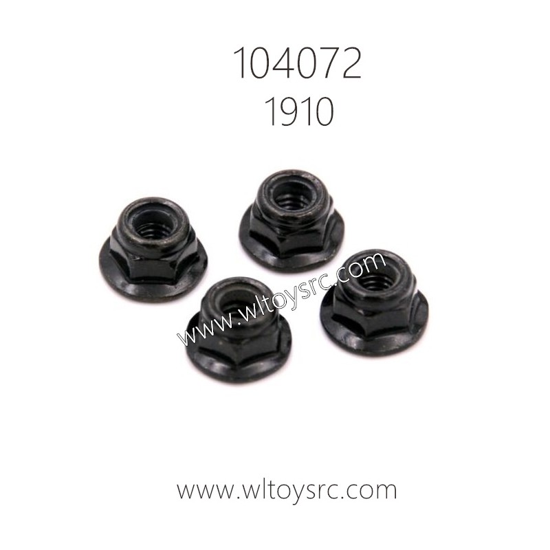 WLTOYS 104072 RC Car Parts 1910 M4 Flange Loose Nut