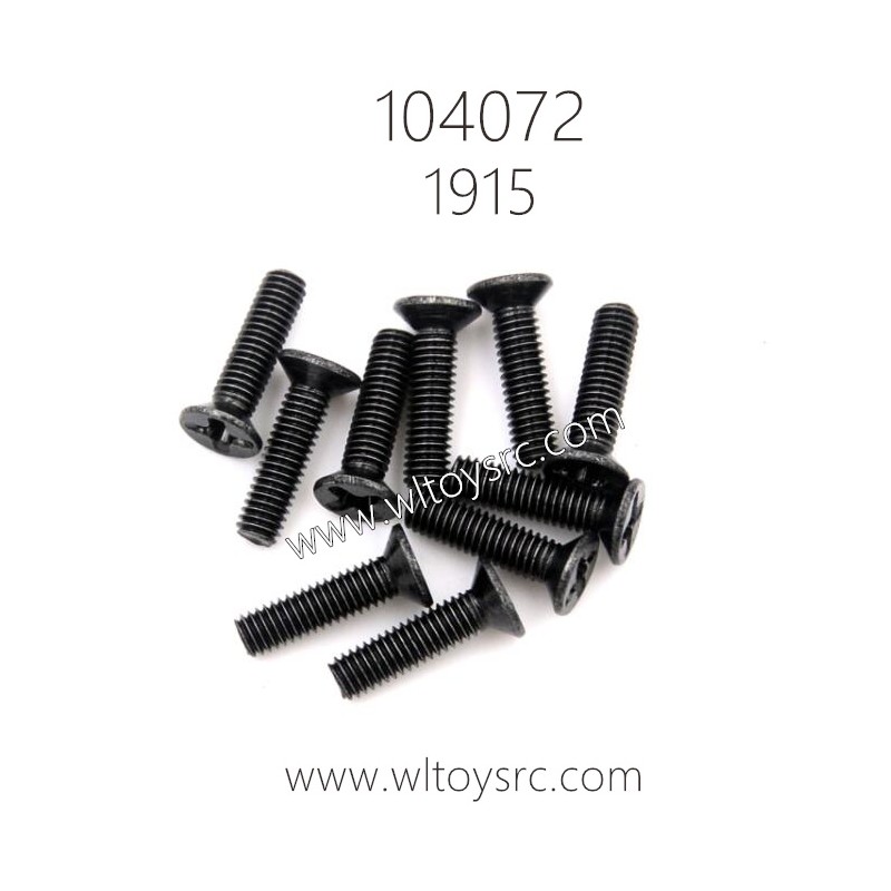 WLTOYS 104072 Parts 1915 Phillips round head machine screw 3X16PM