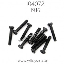 WLTOYS 104072 Parts 1916 Phillips round head machine screw 3X16PM