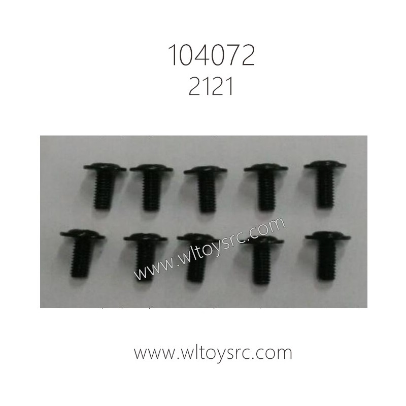 WLTOYS 104072 RC Car Parts 2121 Round head screw