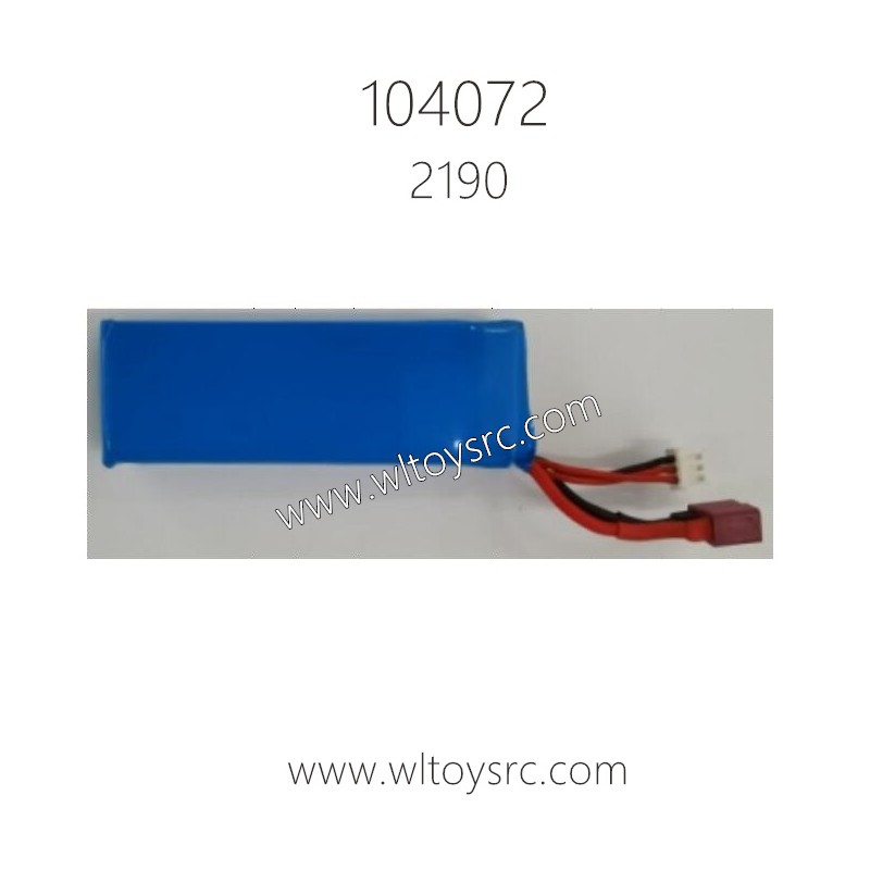 WLTOYS 104072 RC Car Parts 2190 7.4V 3000mAh Battery T-plug