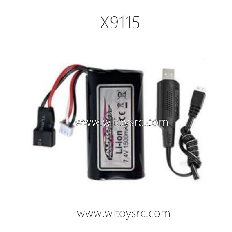 XINLEHONG Toys X9115 Parts 7.4V 1500mAh Battery and Charger