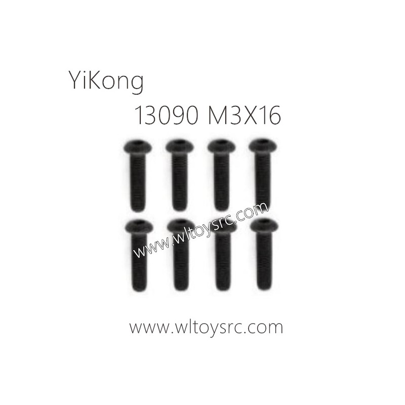 13090 Pan head hexagon Screws M3X16 Parts for YIKONG RC Car