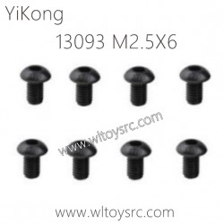 13093 Pan head hexagon Screws M2.5X6 Parts for YIKONG RC Car