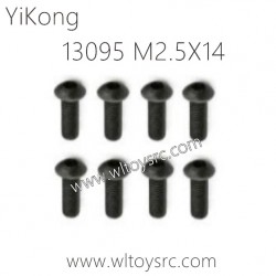 13095 Cup head Hexagon M2.5X14 Parts for YIKONG RC Car