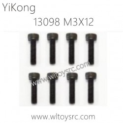 13098 Cup head Hexagon M3X12 Parts for YIKONG RC Car