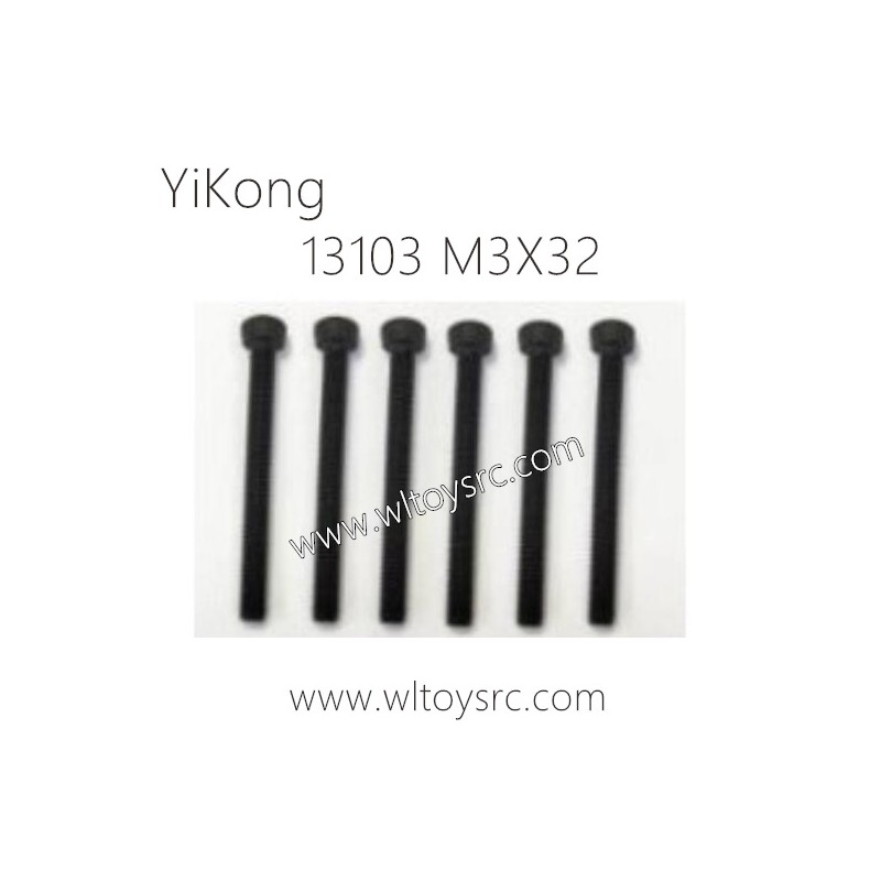 13103 Cup head Hexagon M3X32 Parts for YIKONG RC Car