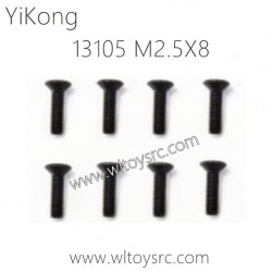 13105 Flat head Hexagon M2.5X8 Parts for YIKONG RC Car