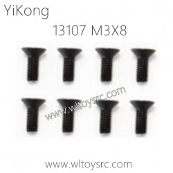 13107 Flat head Hexagon M3X8 Parts for YIKONG RC Car