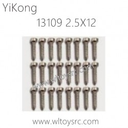 13109 Cup head self-tapping 2.5X12 Parts for YIKONG RC Car