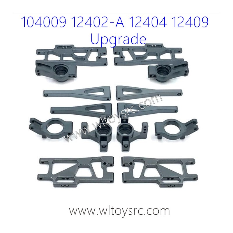 WLTOYS 104009 12402-A A323 12409 Upgrade Front and Rear Swing Arm kit Titanium