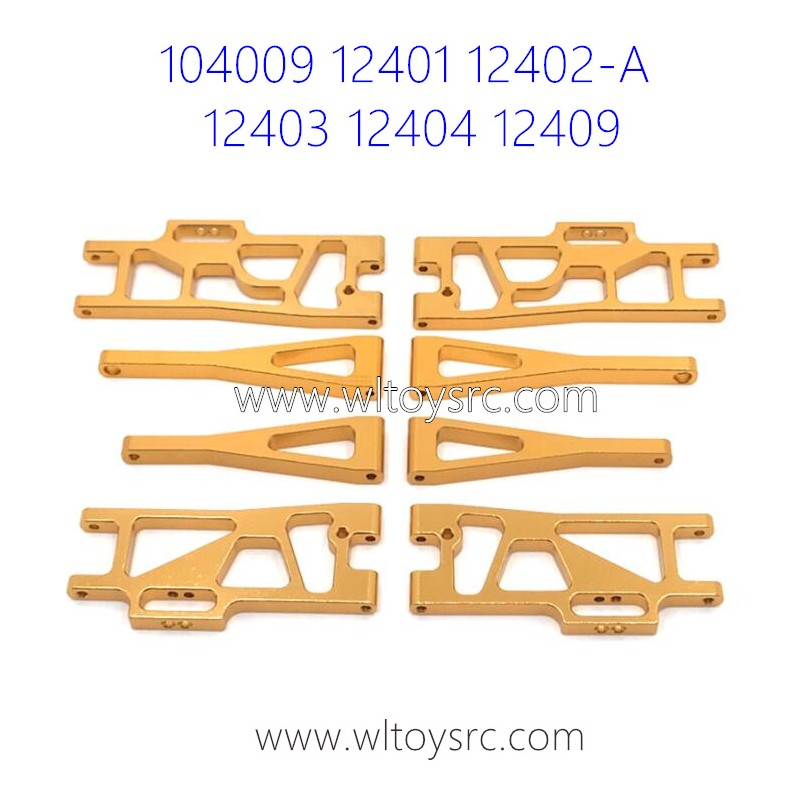 WLTOYS 104009 12401 12402-A 12403 12404 12409 Upgrade Parts Metal Swing Arm Gold