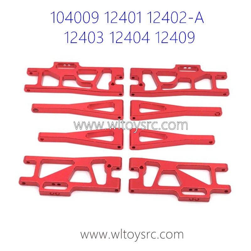 WLTOYS 104009 12401 12402-A 12403 12404 12409 Upgrade Parts Metal Swing Arm Red