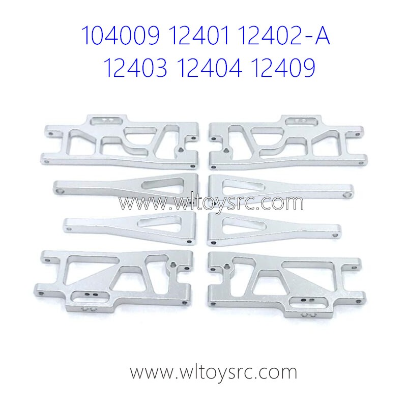 WLTOYS 104009 12401 12402-A 12403 12404 12409 Upgrade Parts Metal Swing Arm Silver
