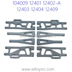 WLTOYS 104009 12401 12402-A 12403 12404 12409 Upgrade Parts Metal Swing Arm Titanium