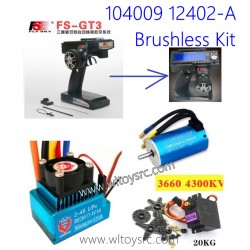 WLTOYS 104009 12402-A Brushless Motor Kit FS-GT3 Remote Control