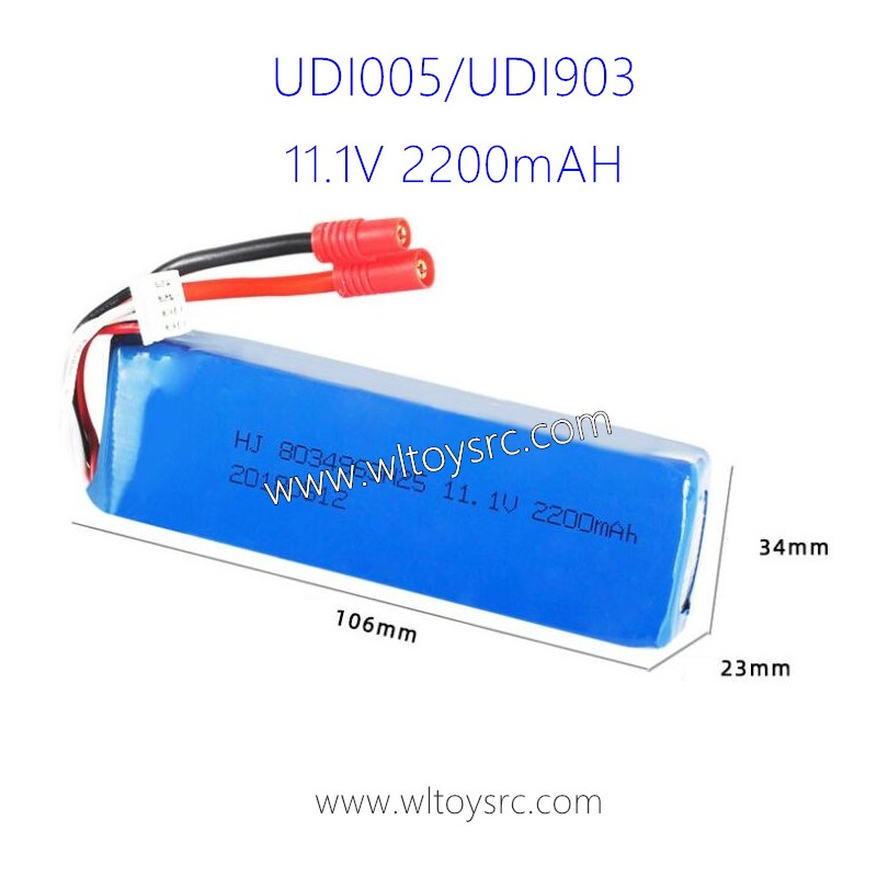 UDIRC UDI005 RC ARROW Boat Battery 11.1V 2200mAh Banana Plug