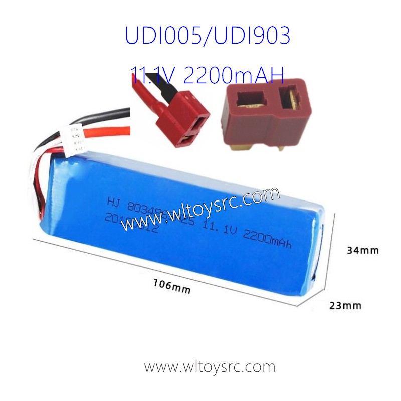 UDIRC ARROW UDI005 Boat Parts Battery 11.1V 2200mAh T-Plug