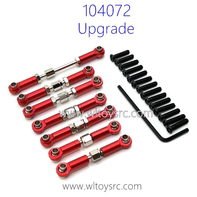 WLTOYS 104072 Upgrade Parts Connect Rod Kit Red