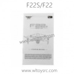 SJRC F22S 4K PRO Drone Parts Manual PDF