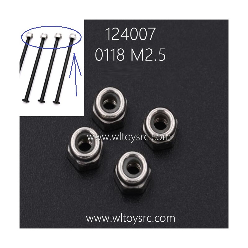 WLTOYS 124007 Parts 0118 M2.5 Lock Nut