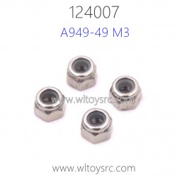 WLTOYS 124007 RC Car Parts A949-49 M3 Lock Nuts