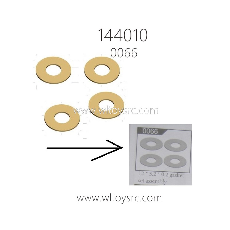 WLTOYS 144010 Parts Gasket 12X5.2X0.2 0066