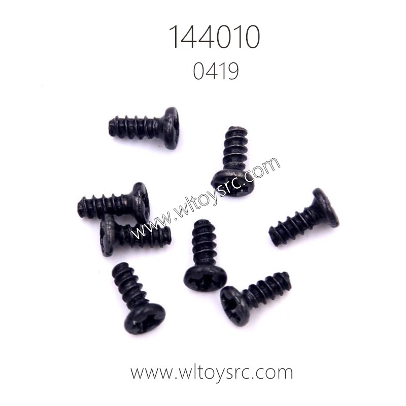 WLTOYS 144010 RC Car Parts 0419 Screw ST 2X5PB