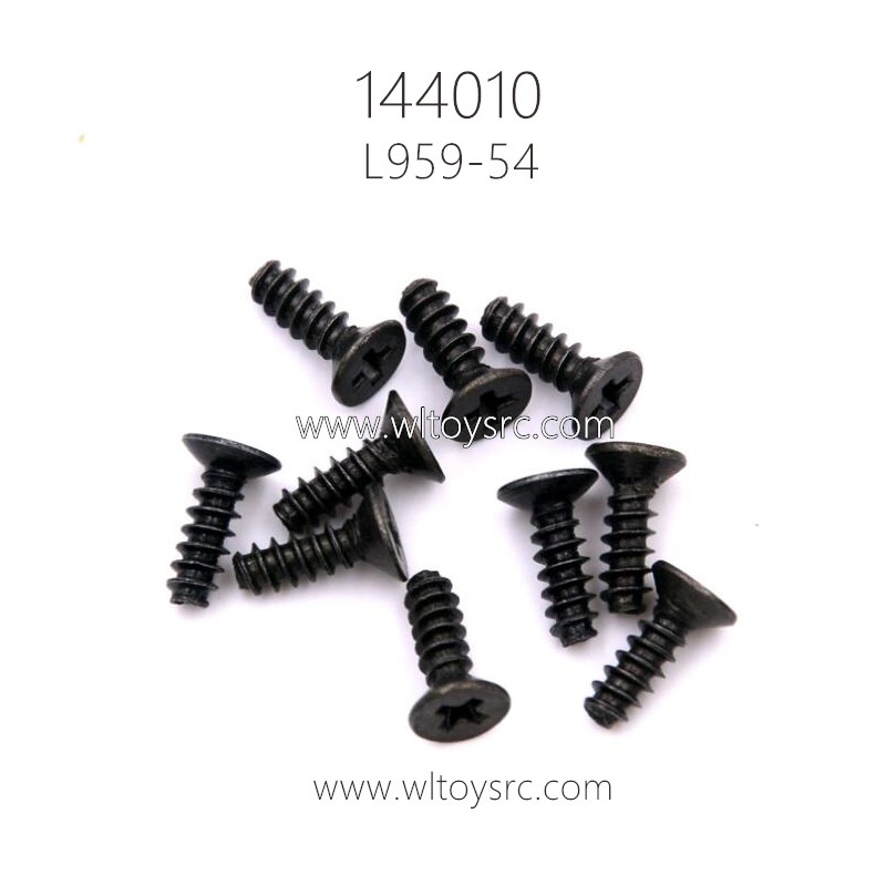 WLTOYS 144010 RC Car Parts L959-54 Countersunk head tapping screw 2.6X8X10