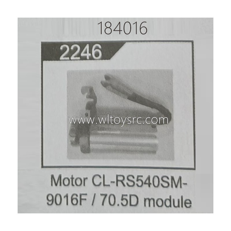 WLTOYS 184016 1/18 RC Car Parts 2246 Motor CL-RS540SM 9016F 70.5D Module