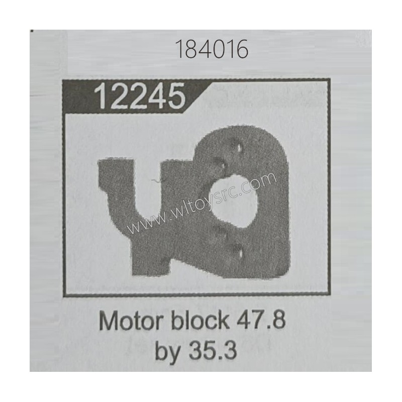 WLTOYS 184016 1/18 RC Car Parts 12245 Motor Block 47.8 BY 35.3