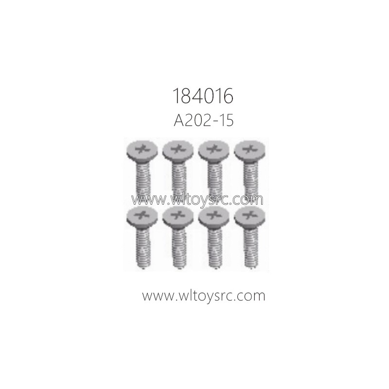 WLTOYS 184016 1/18 RC Car Parts A202-15 Cross flat head screw 2X8KB