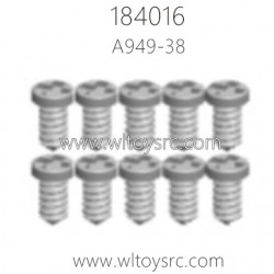 WLTOYS 184016 1/18 RC Car Parts A949-38 Round head tapping screw 2.6X6PB