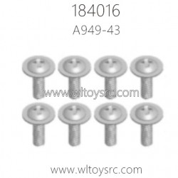WLTOYS 184016 1/18 RC Car Parts A949-43 Round head with screw