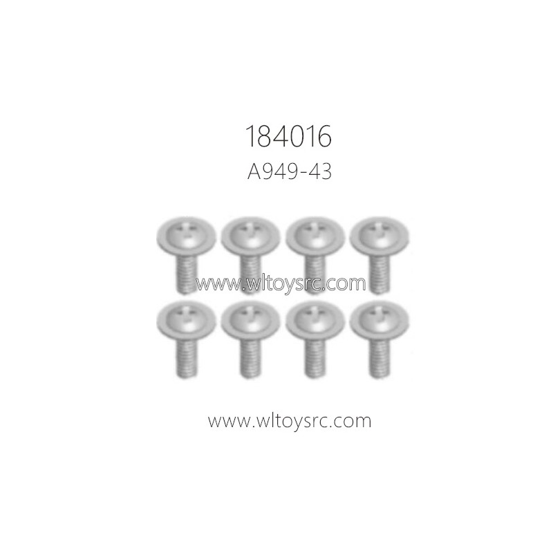 WLTOYS 184016 1/18 RC Car Parts A949-43 Round head with screw