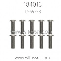 WLTOYS 184016 1/18 Parts L959-58 Round head tapping screw 2.6X10PB
