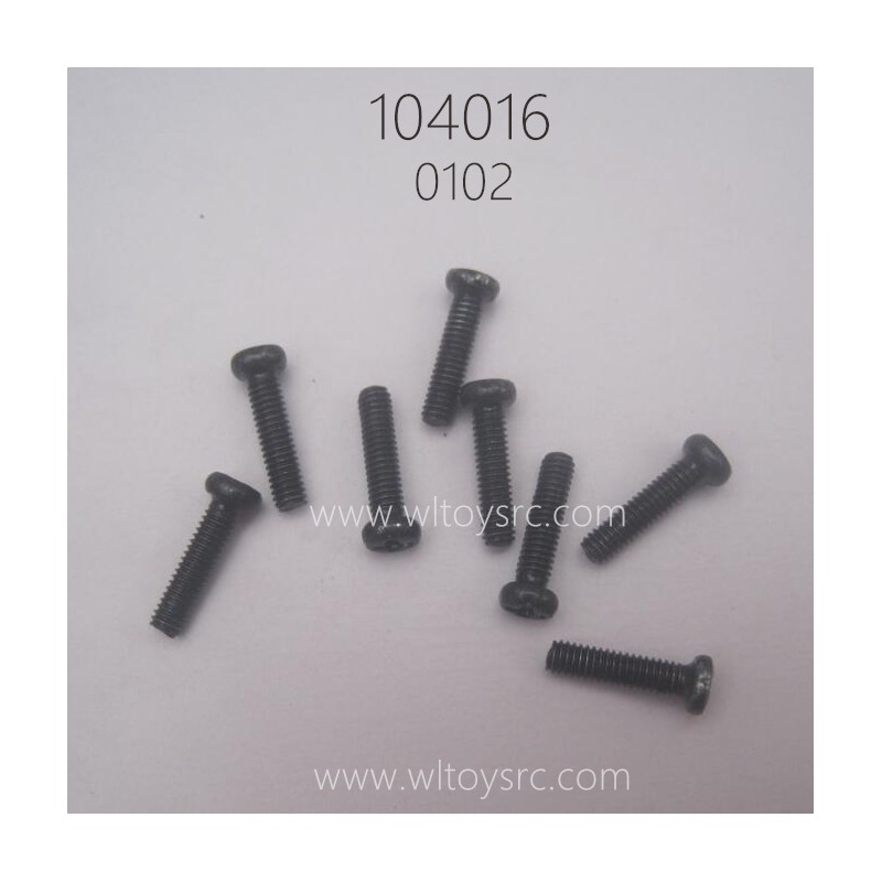 WLTOYS 104016 1/10 Parts 0102 Phillips pan head Screw